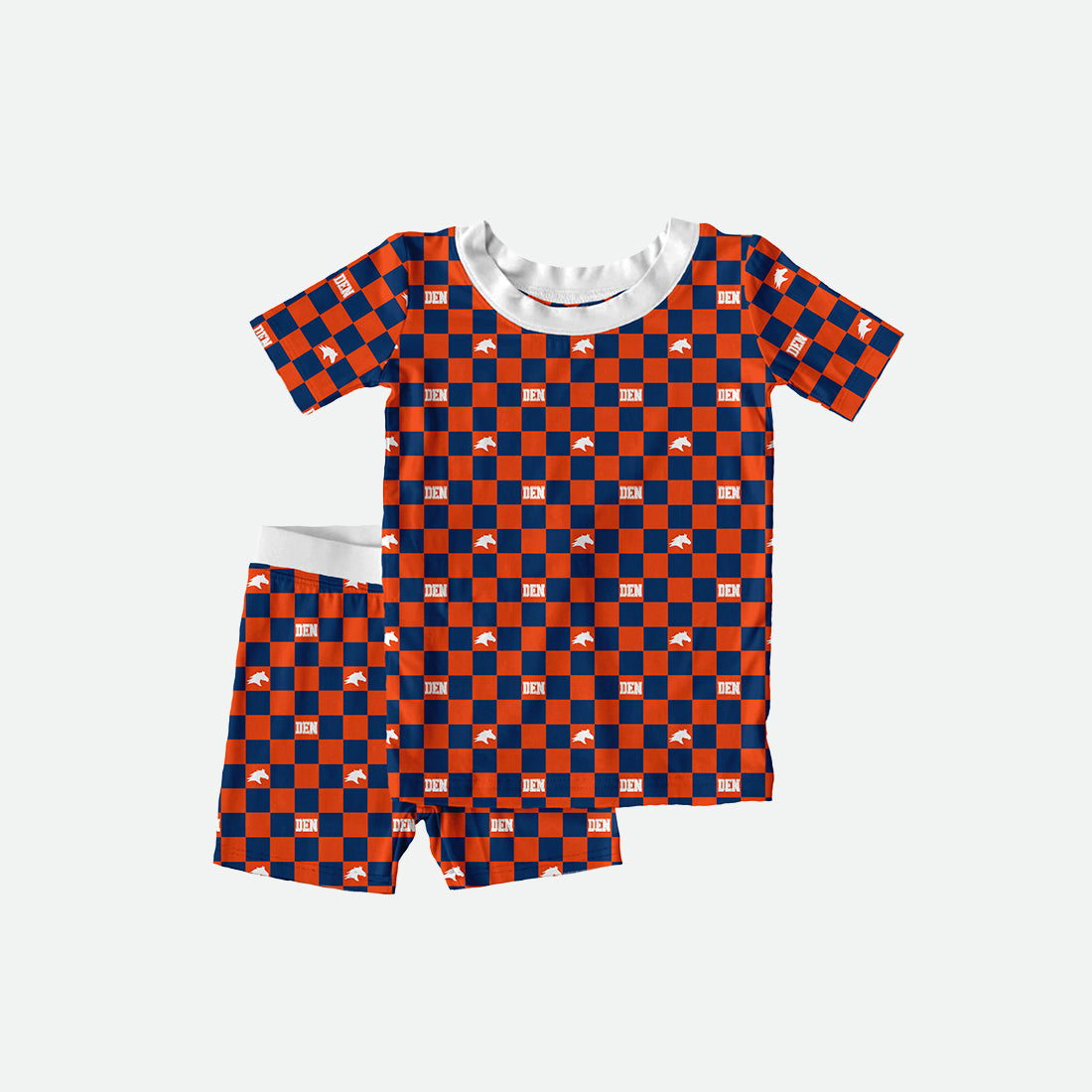 Checkered Bronco - 2pc Short Sleeve Pajamas - PREORDER