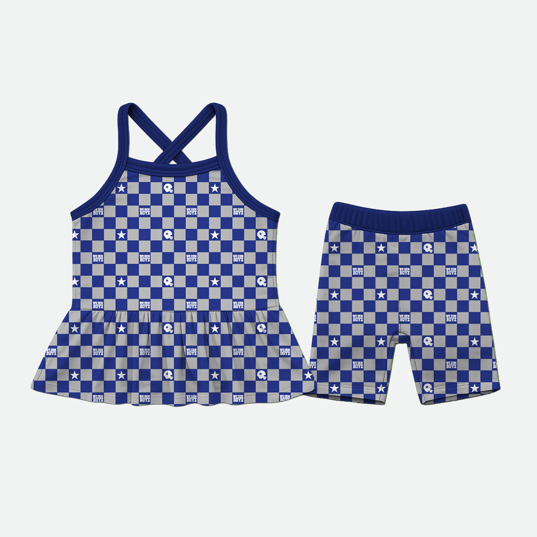 Checkered Cowboy - 2pc Twirl Tank Set - PREORDER