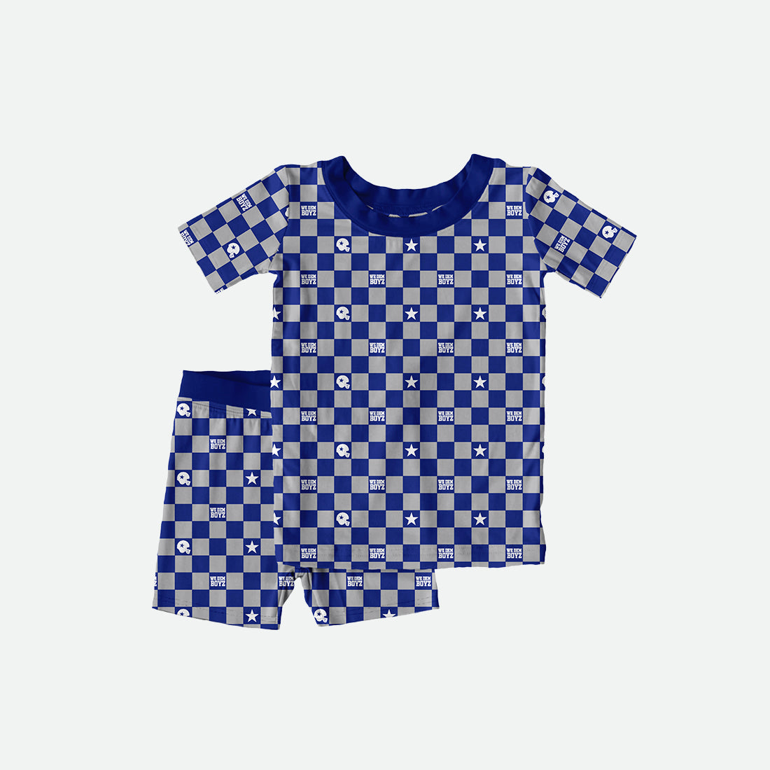 Checkered Cowboy - 2pc Short Sleeve Pajamas - PREORDER